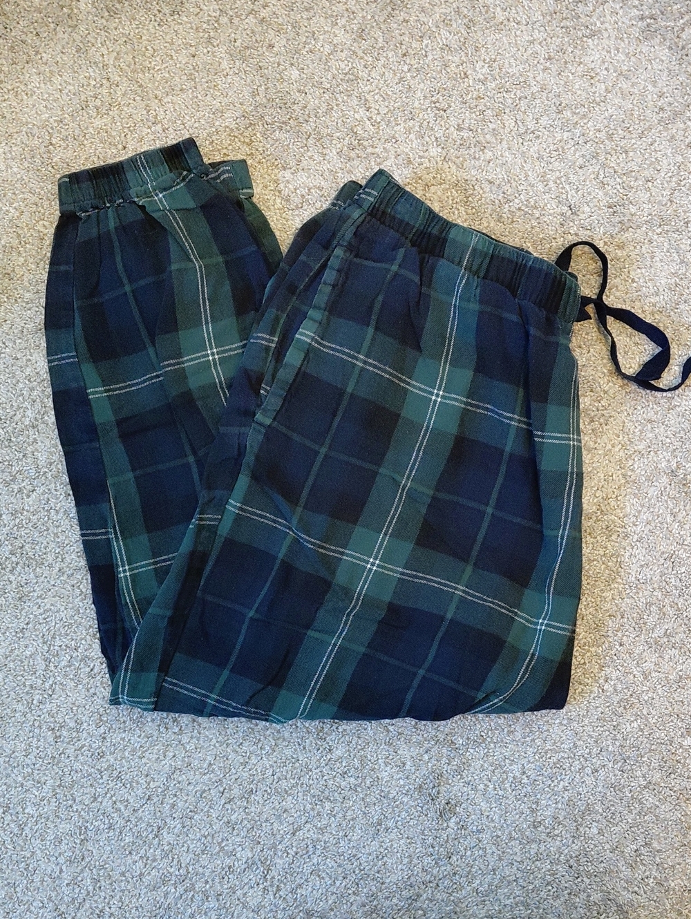 Green & Navy Plaid Lounge Pants